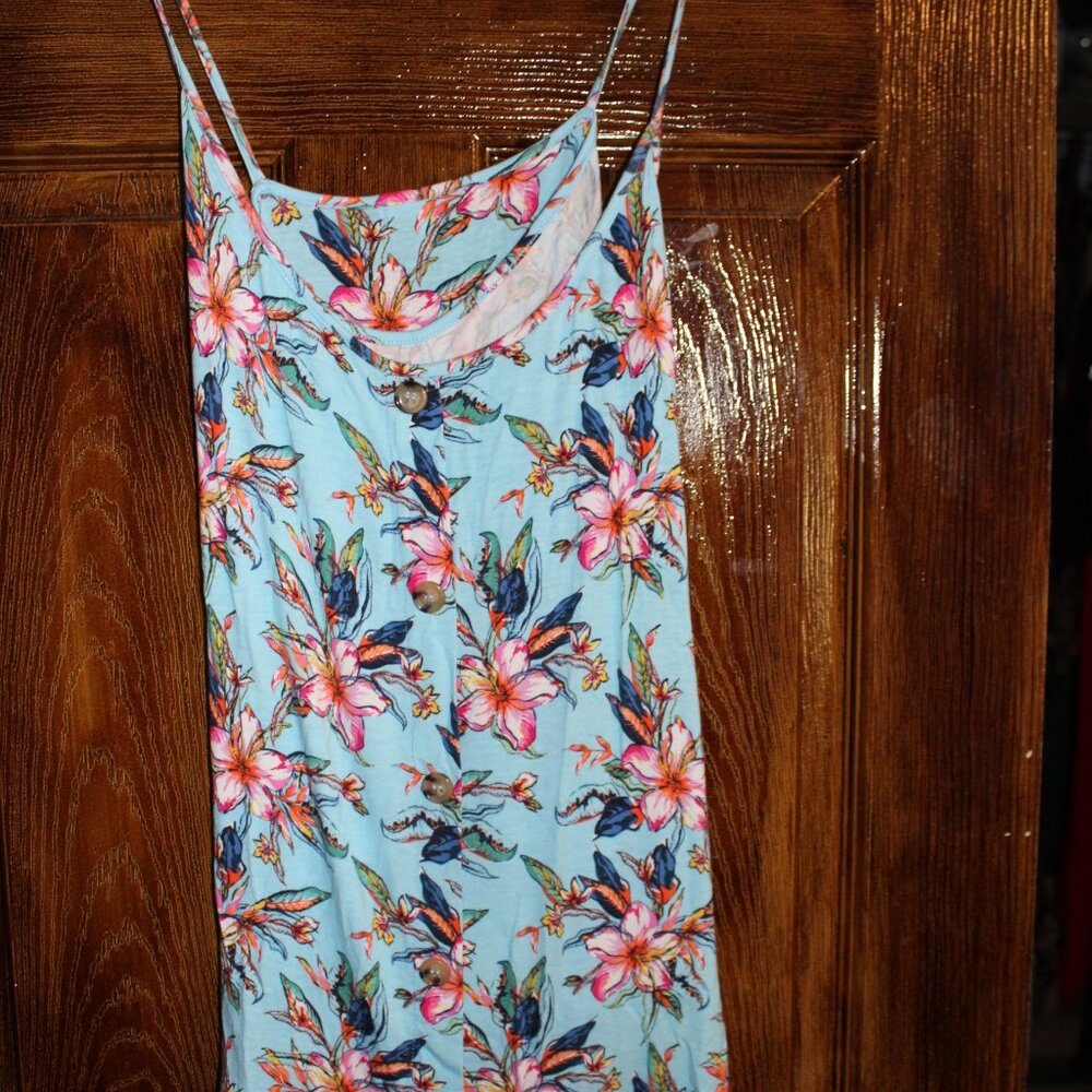 Blue cross strap tank top